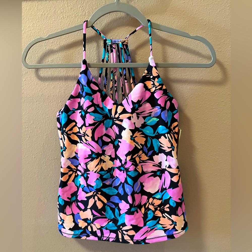 Floral Swim Top with Back Tie detailing - NWT